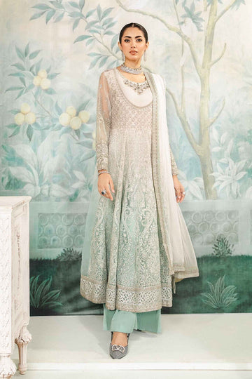 MARIA B | LUXURY FORMALS | EMBROIDERED ORGANZA SUIT | SF-EA24-18