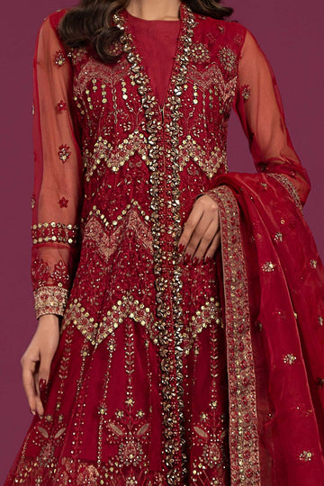 MARIA B | LUXURY FORMALS | EMBROIDERED NET SUIT | SF-EF24-28