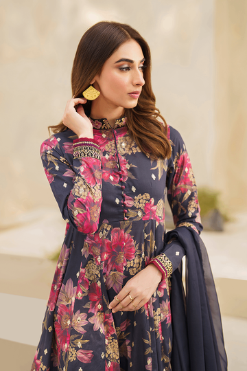 IZNIK | FESTIVE LAWN | SFL-12 EMBROIDERED LAWN | FROCK