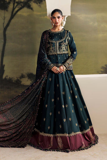 MARIA B | SOIREE | 3 PIECE EMBROIDERED TUSSER SILK SUIT | SR-01-05-IMPERIAL BURGUNDY | B