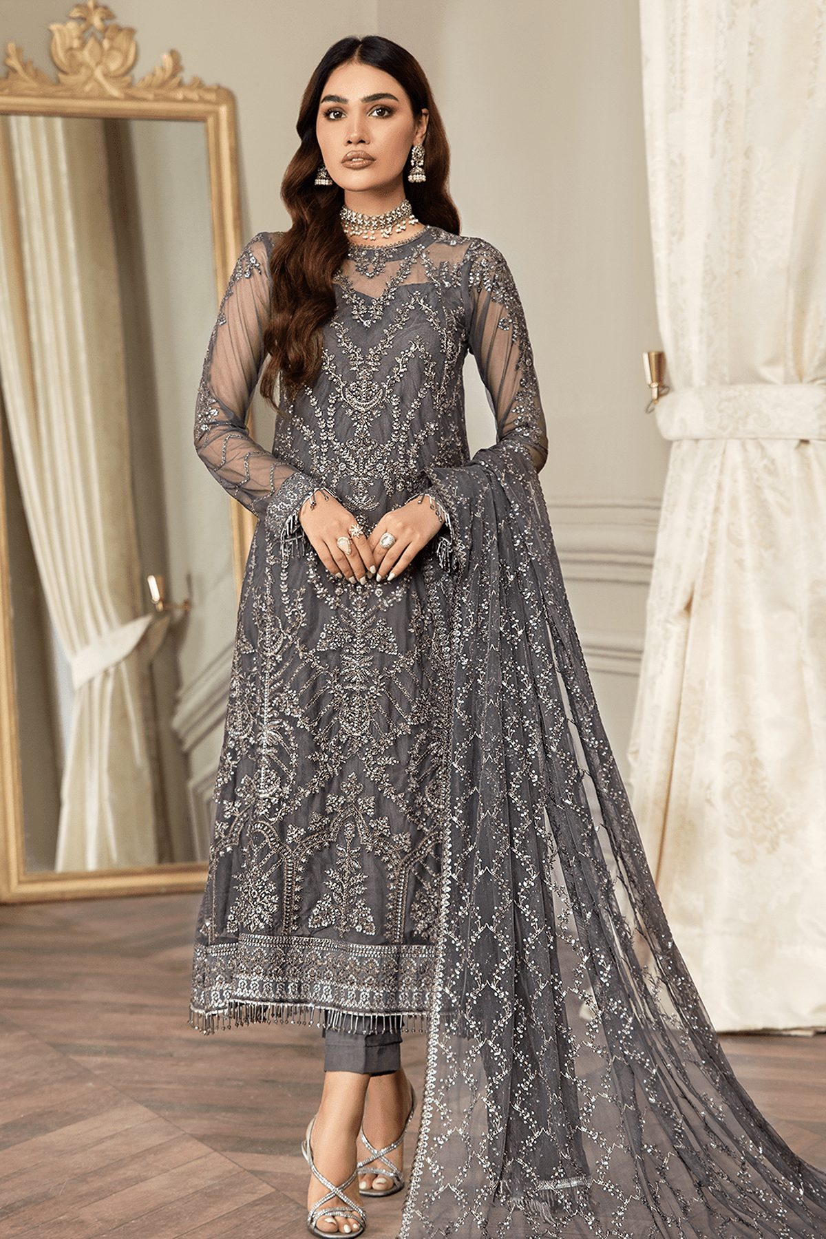 ZARIF | MEHROZE | STORM GREY