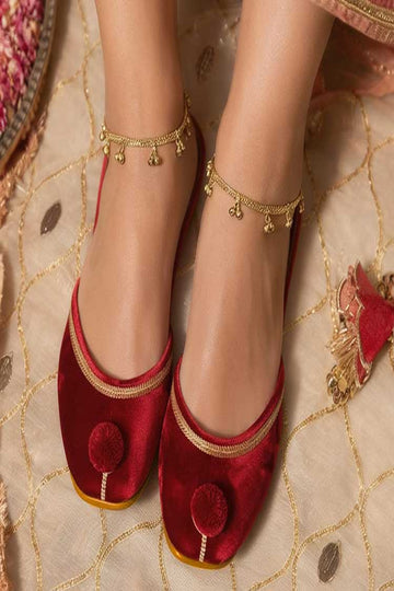 DAZZLE | KHUSSA SHOES | SABAAQ (MAROON)
