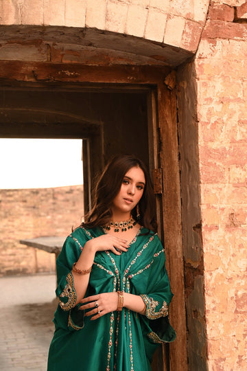 AMINAH BADAR | SEA GREEN KAFTAN