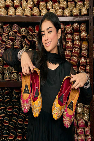 DAZZLE | KHUSSA SHOES | SHABNAM (MUSTARD)