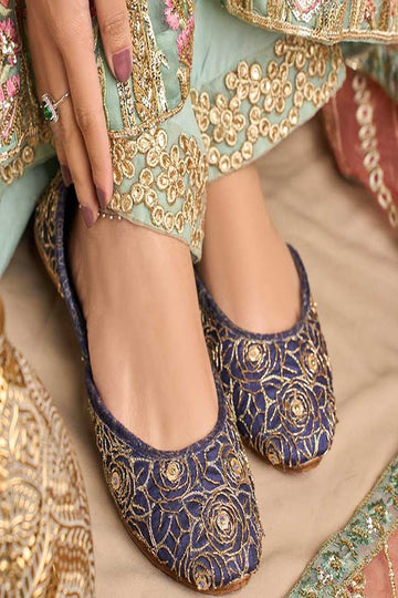 DAZZLE | KHUSSA SHOES | SHAGNA (BLUE)
