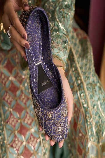 DAZZLE | KHUSSA SHOES | SHAGNA (BLUE)
