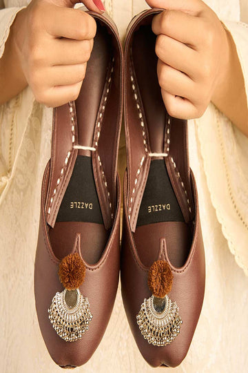 DAZZLE | KHUSSA SHOES | SHAUQ (DARK BROWN)
