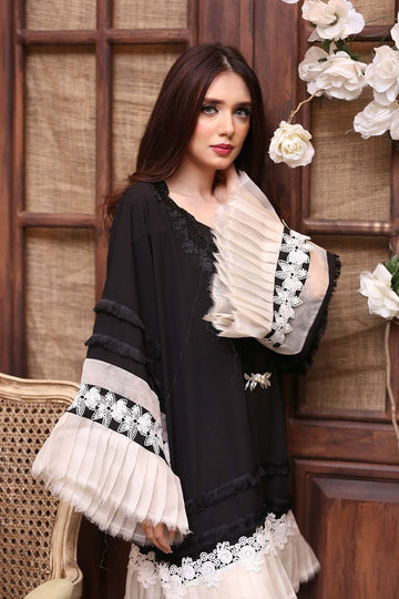 MAHNOOR MUJTABA | PRET | SHEER BLACK