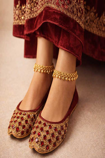 DAZZLE | KHUSSA SHOES | SIERRA (MAROON)