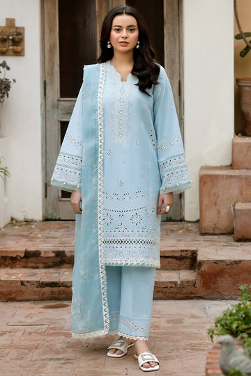 FARASHA | SUMMER WEAVES EMBROIDERED LAWN'25 | SKY HAZE