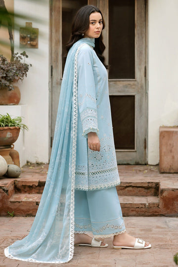 FARASHA | SUMMER WEAVES EMBROIDERED LAWN'25 | SKY HAZE