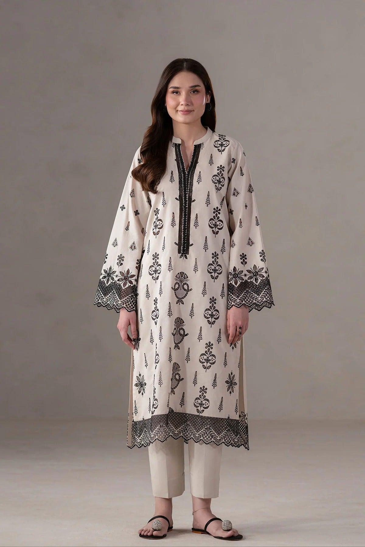 AKBAR ASLAM | LAWN PRET | SLATE