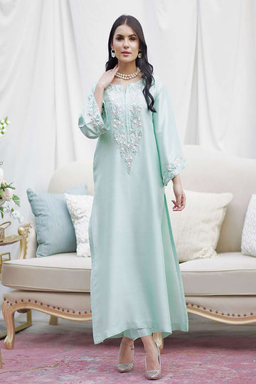 SHAZIA RAUF KHAN | LUXE SILK PRET | STARLIGHT MINT