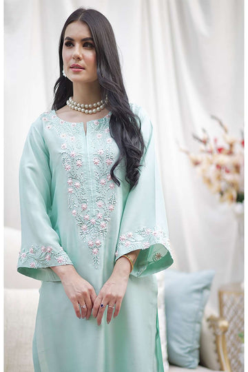 SHAZIA RAUF KHAN | LUXE SILK PRET | STARLIGHT MINT