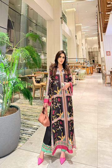 NOOR E UJALA | KAFTAN | SUNSHINE BLACK CO-ORD SETS
