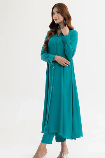 BE YOURSELF | PRET | TEAL STYLISH DRESS