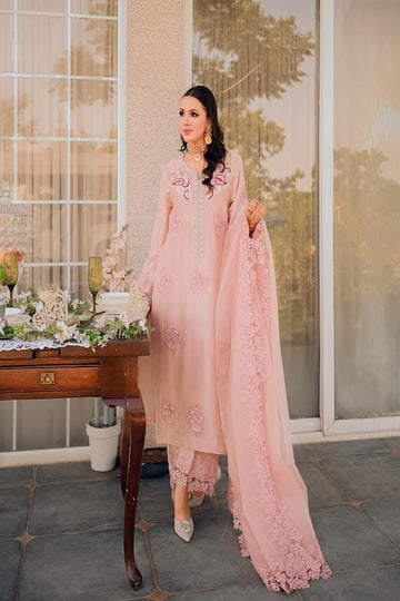 AMINAH BADAR | TEA PINK RAW SILK OUTFIT