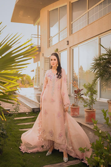 AMINAH BADAR | TEA PINK RAW SILK OUTFIT