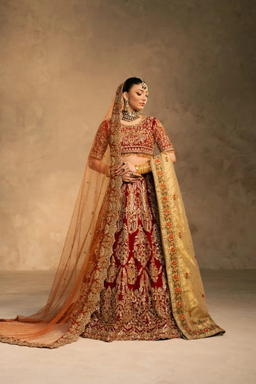 MAHNOOR MUJTABA | THE REALM | THE CLASSIC RED BRIDAL