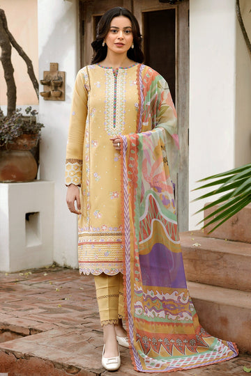 FARASHA | SUMMER WEAVES EMBROIDERED LAWN'25 | TUSCAN AURA