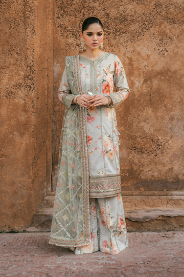 IZNIK | PRINTED FORMALS | UE-311 EMBROIDERED RAW SILK