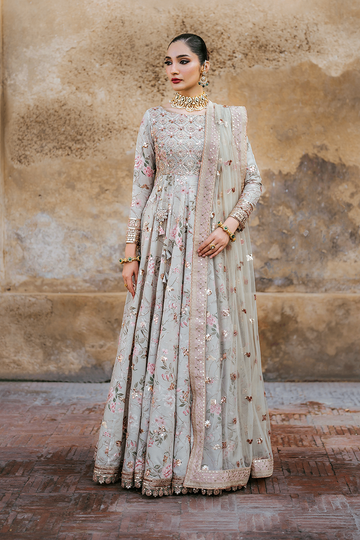 IZNIK | PRINTED FORMALS | UE-313 EMBROIDERED RAW SILK