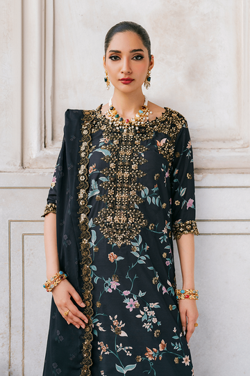 IZNIK | PRINTED FORMALS | UE-317 EMBROIDERED RAW SILK