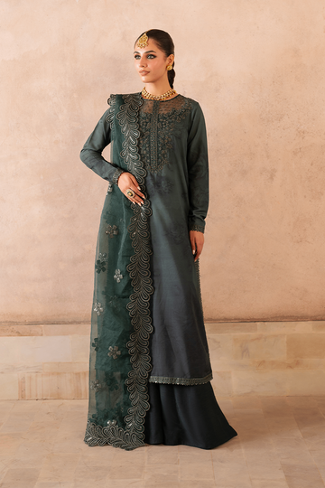 IZNIK | PRINTED FORMALS | UE-324 EMBROIDERED RAW SILK