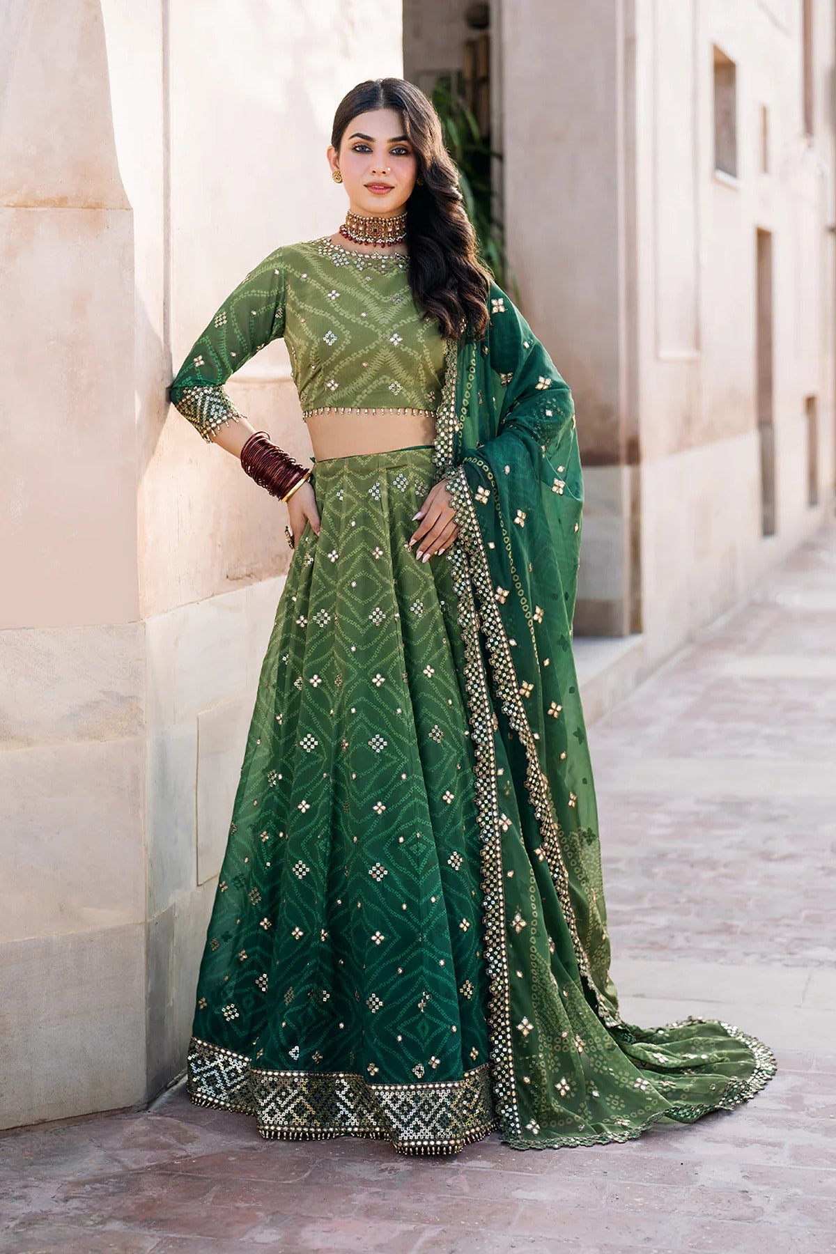 IZNIK | BANDHANI | UE-328 EMBROIDERED CHIFFON