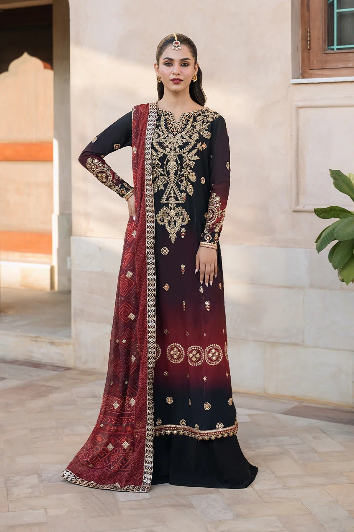 IZNIK | BANDHANI | UE-330 EMBROIDERED CHIFFON