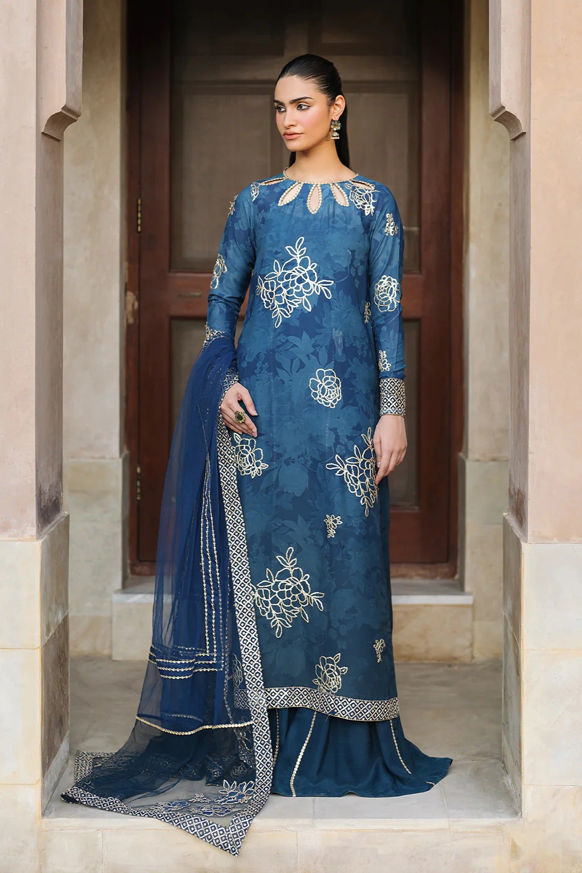 IZNIK | BANDHANI | UE-331 EMBROIDERED CHIFFON