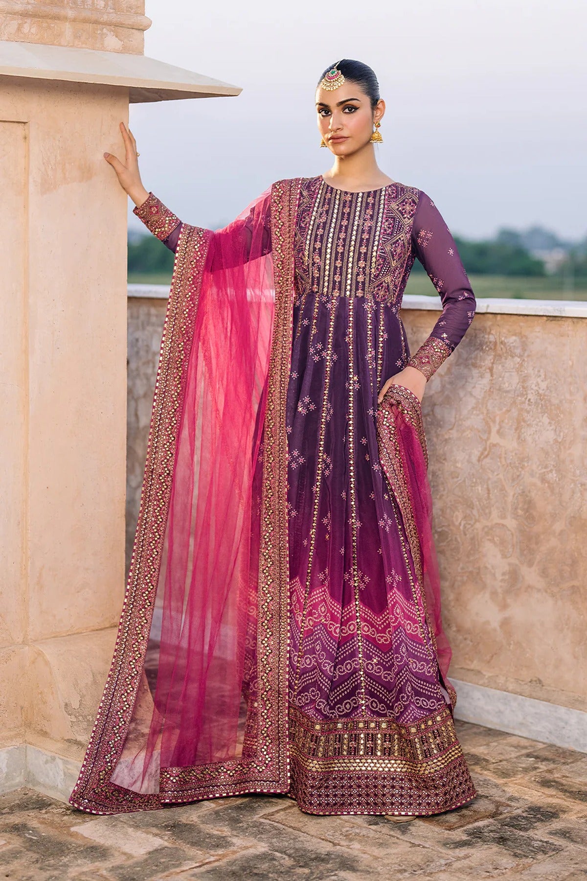 IZNIK | BANDHANI | UE-333 EMBROIDERED CHIFFON