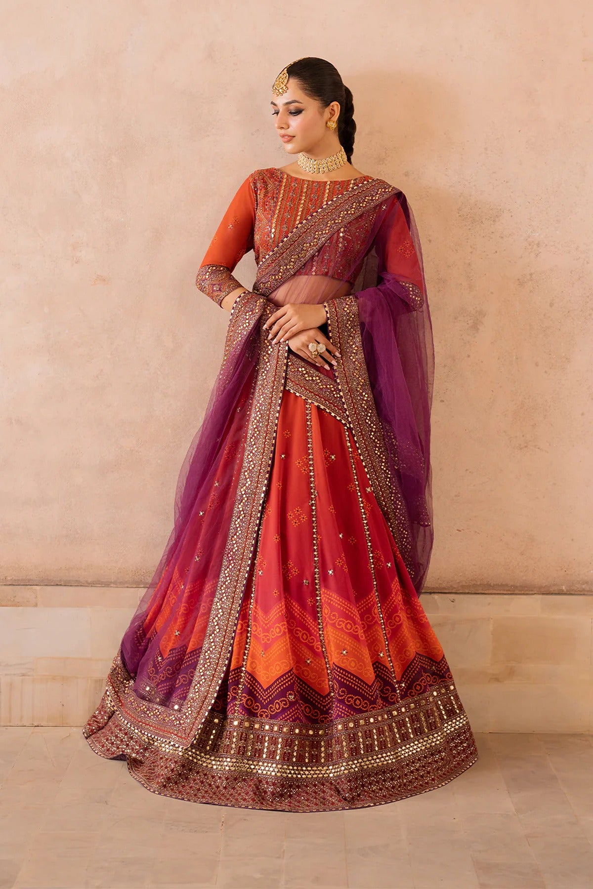 IZNIK | BANDHANI | UE-334 EMBROIDERED CHIFFON