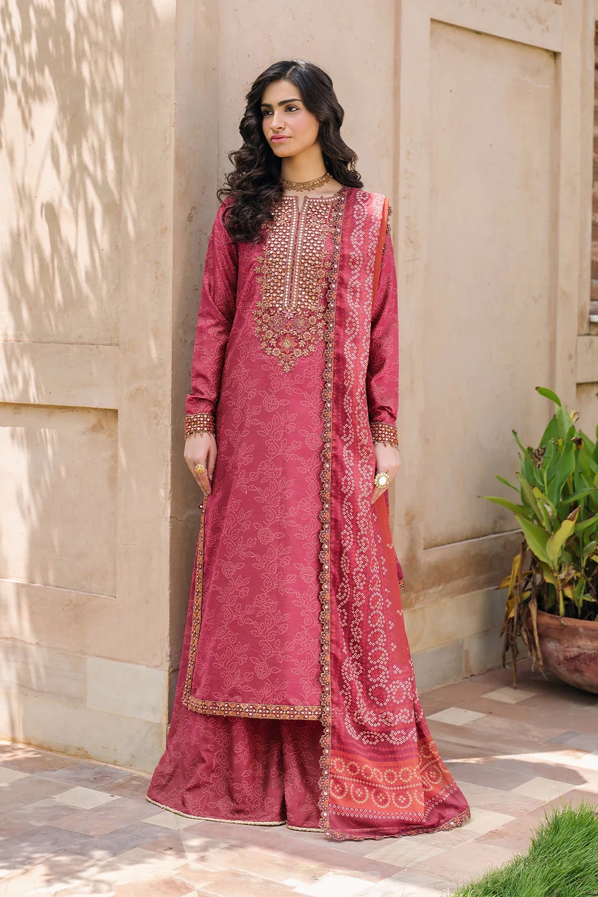 IZNIK | BANDHANI | UE-336 EMBROIDERED CHIFFON