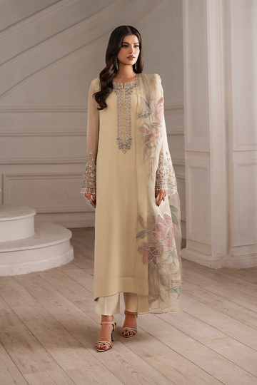IZNIK | FORMALS | UE-413 EMBROIDERED CHIFFON