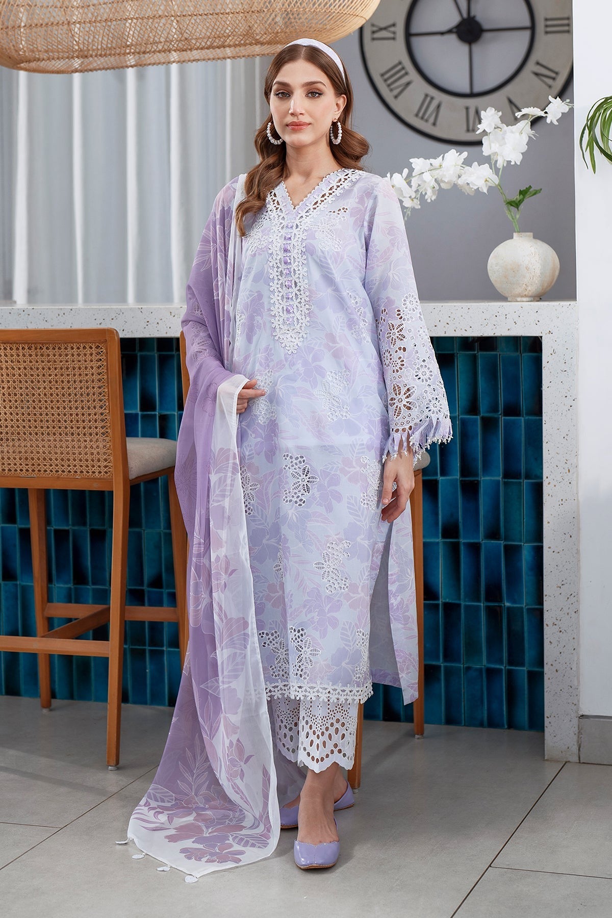 BAROQUE | EMBROIDERED PRINTED LAWN UF-4073