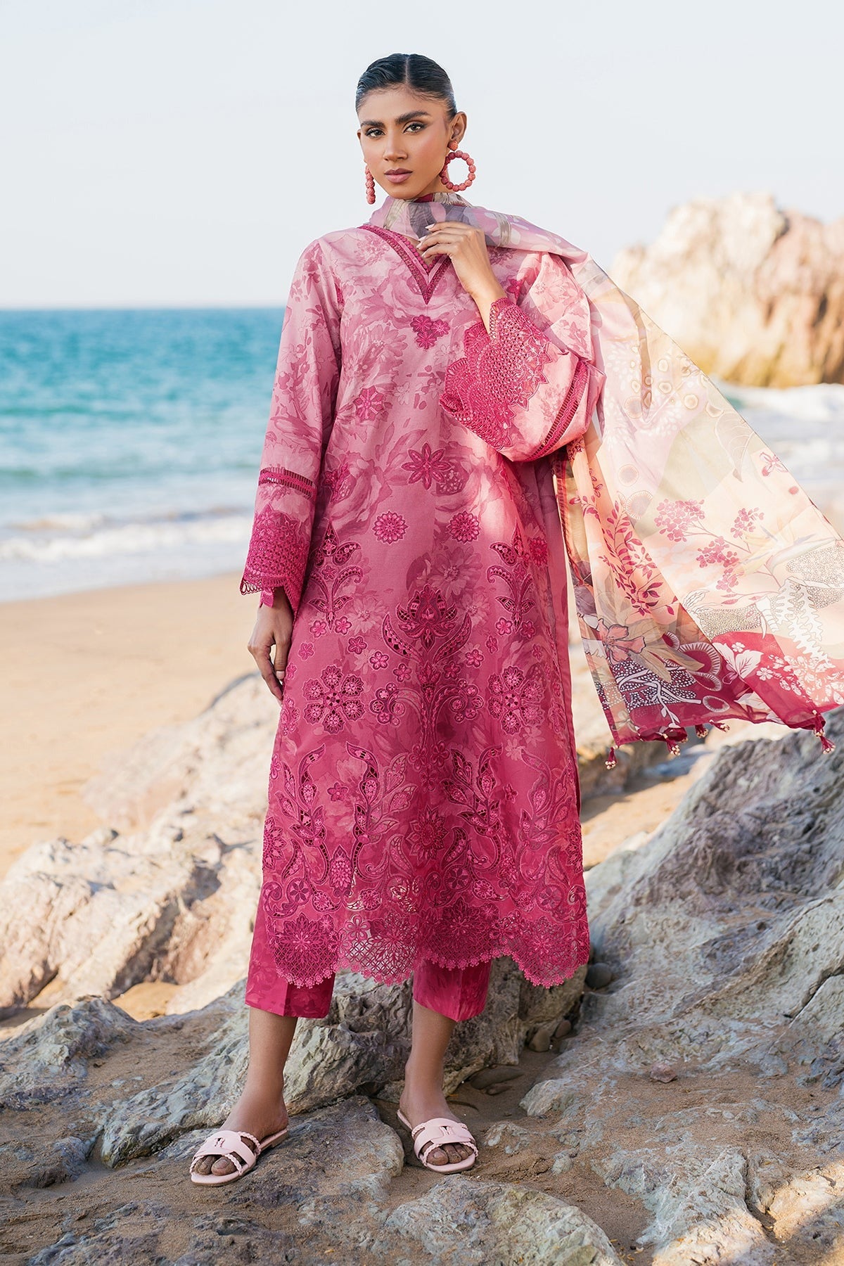 BAROQUE | EMBROIDERED PRINTED LAWN UF-4128