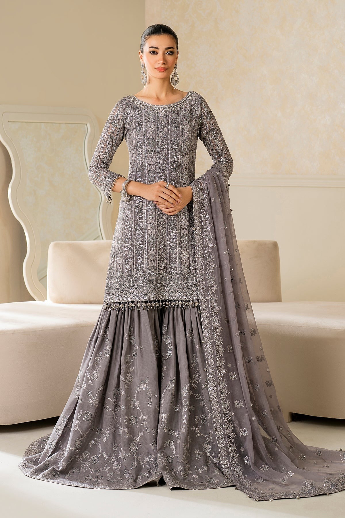 BAROQUE | EMBROIDERED CHIFFON UF-4161