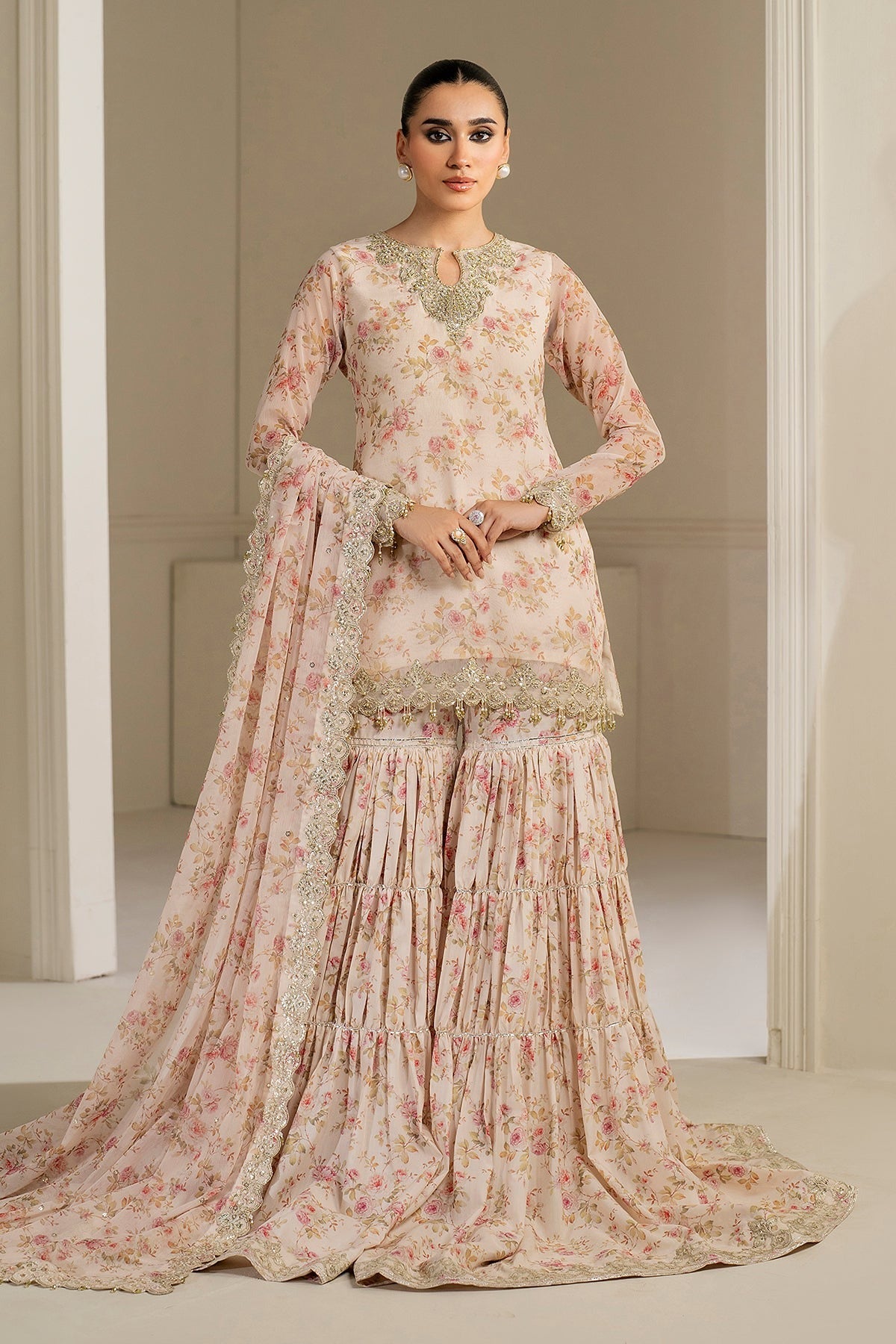 BAROQUE | EMBROIDERED CHIFFON UF-4164