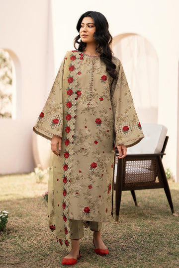 BAROQUE  | EMBROIDERED PRINTED LAWN UF-594