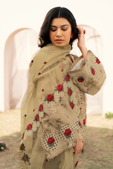 BAROQUE  | EMBROIDERED PRINTED LAWN UF-594