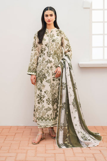 BAROQUE  | EMBROIDERED PRINTED LAWN UF-636