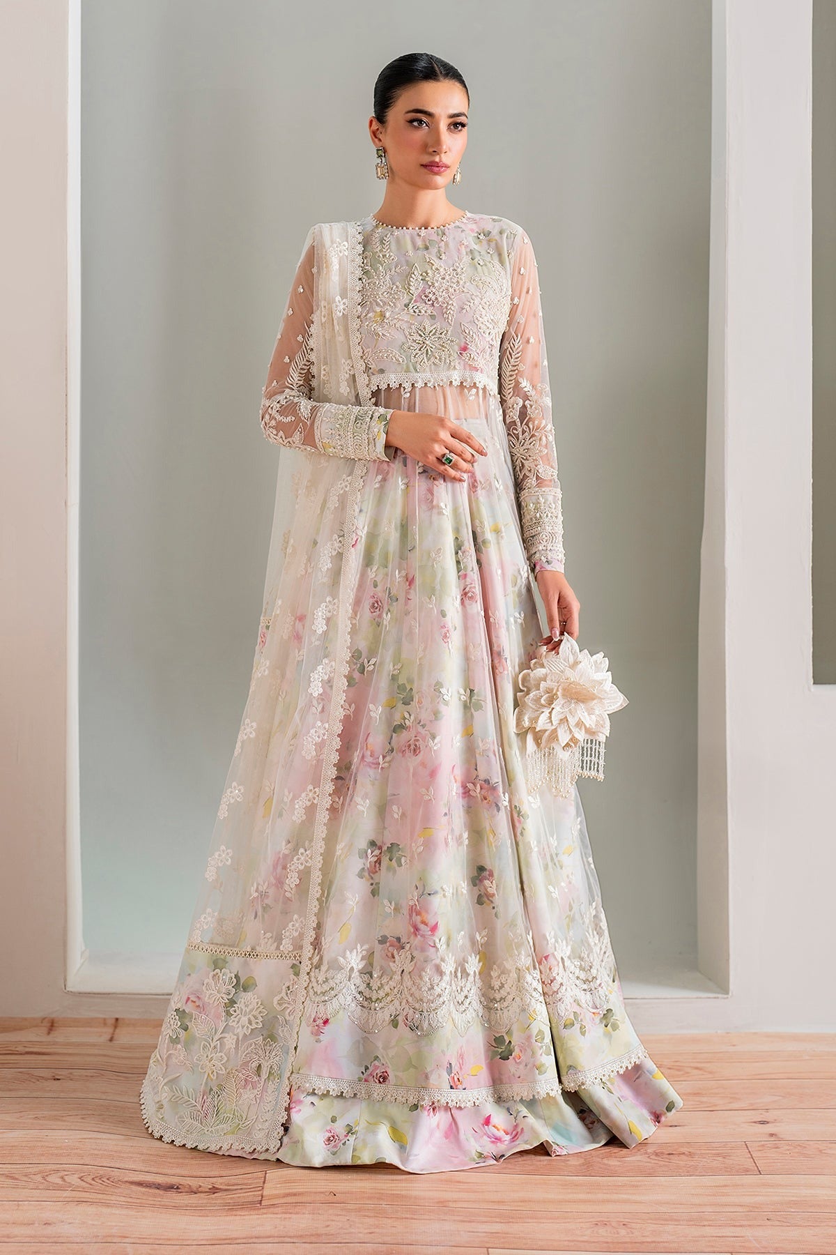BAROQUE  | EMBROIDERED NET UF-686 | MAXI