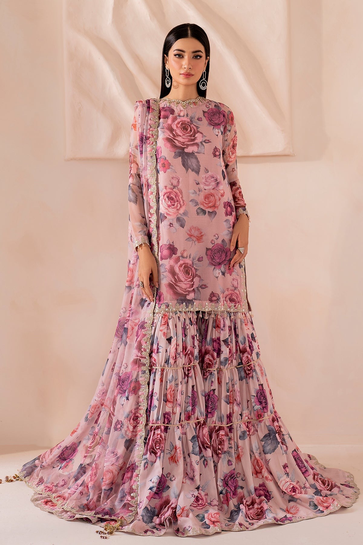 BAROQUE  | EMBROIDERED CHIFFON UF-708