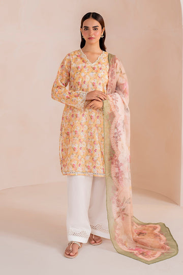 BAROQUE  | EMBROIDERED PRINTED LAWN UF-709