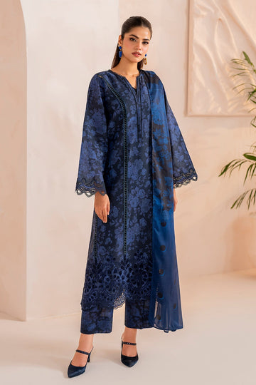 BAROQUE  | EMBROIDERED PRINTED LAWN UF-714