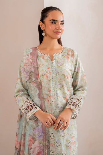 BAROQUE  | EMBROIDERED PRINTED LAWN UF-717