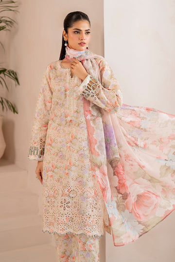 BAROQUE  | EMBROIDERED PRINTED LAWN UF-718