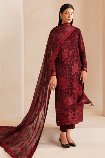 JAZMIN | PREMIUM EMBROIDERED RAW SILK | UR-7031