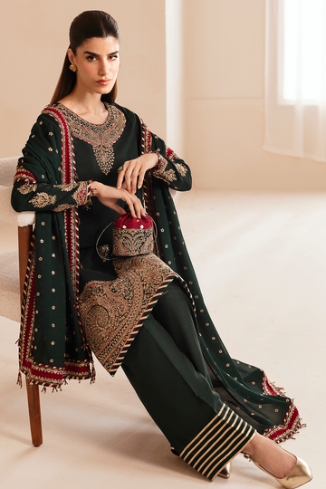 JAZMIN | PREMIUM EMBROIDERED RAW SILK | UR-7036